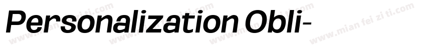 Personalization Obli字体转换